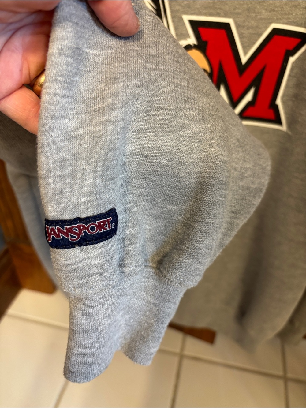 Vintage Gray Crewneck Sweatshirt with Miami Redskins Logo - Picture 3 of 3